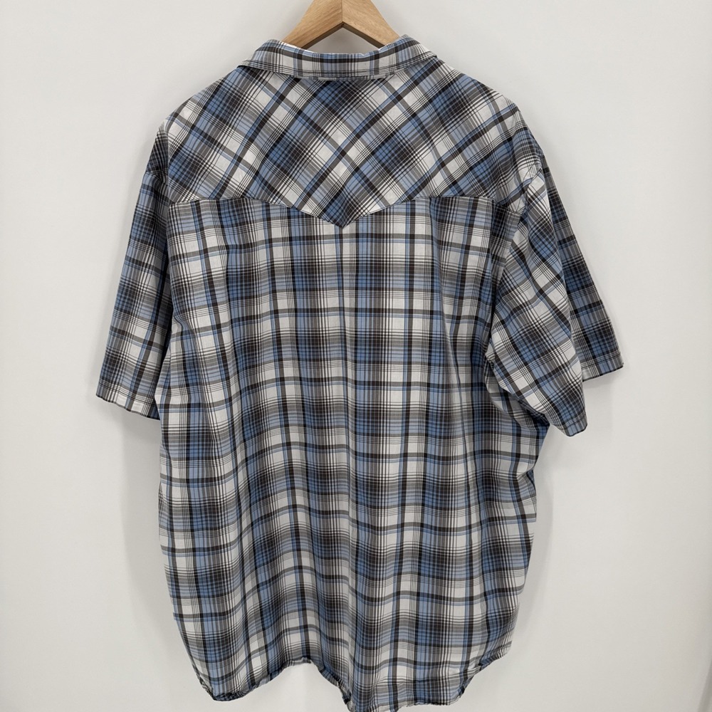 Pendleton Womens Blue Plaid Pearl Snap Frontier Shirt Size XXL Western Everyday - Picture 5 of 9